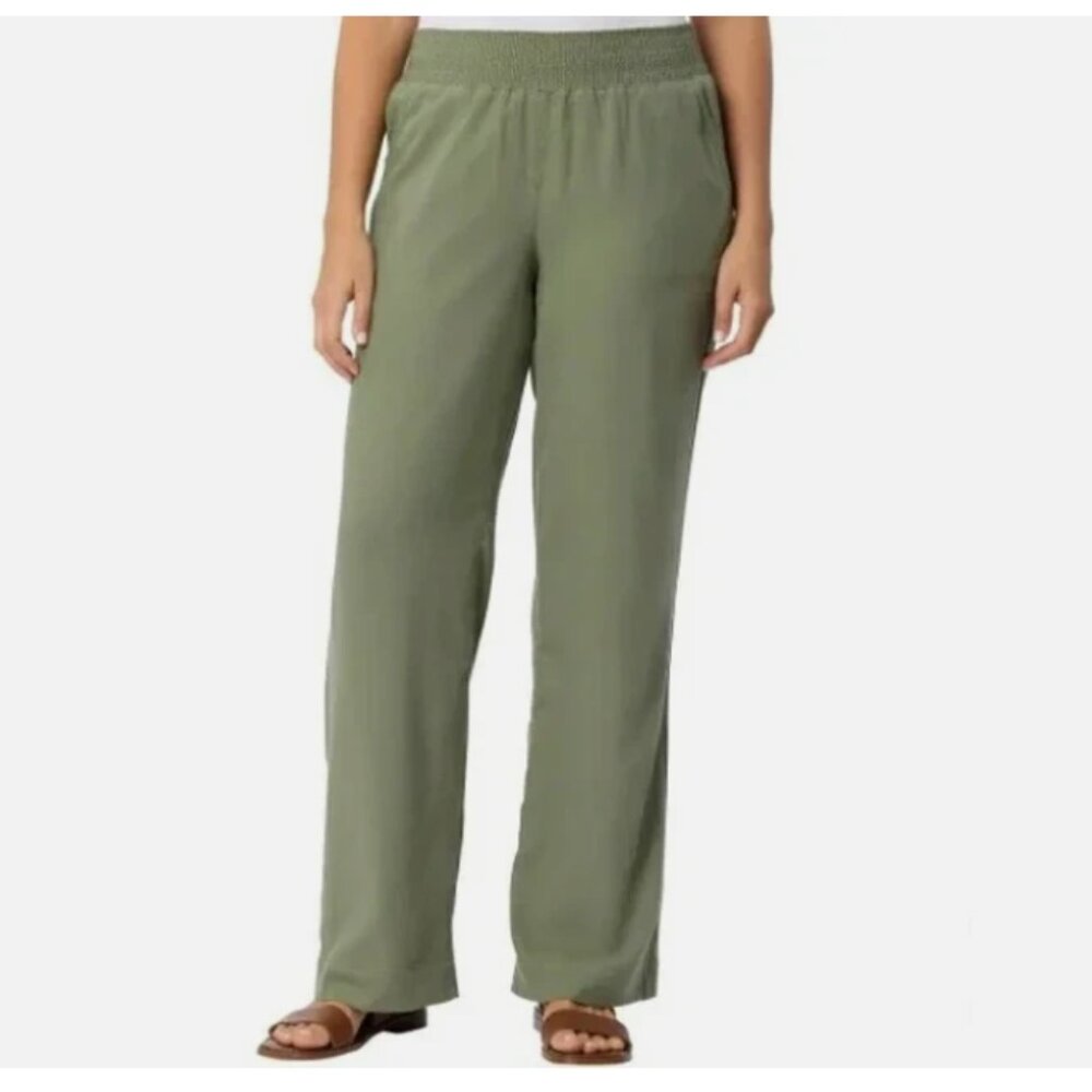 Briggs Women's Linen Blend Pant Green Size S - Picture 1 of 4